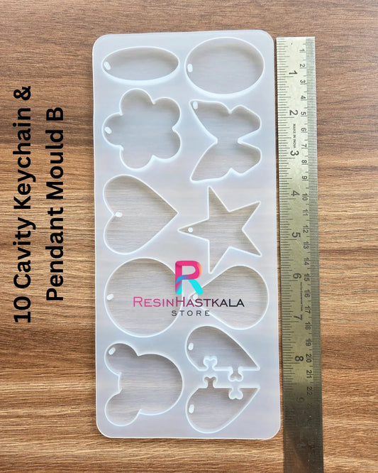 10 Cavity Keychain & Pendant Mould B