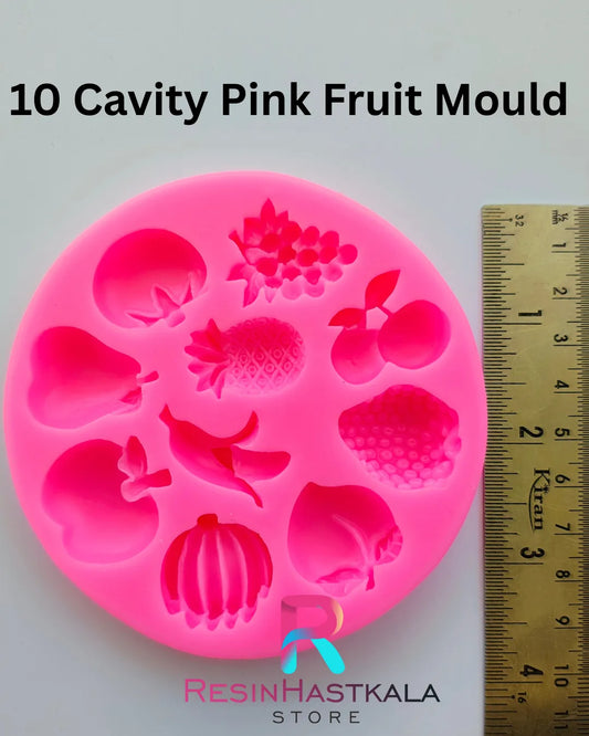 10 Cavity Pink Fruit Mould
