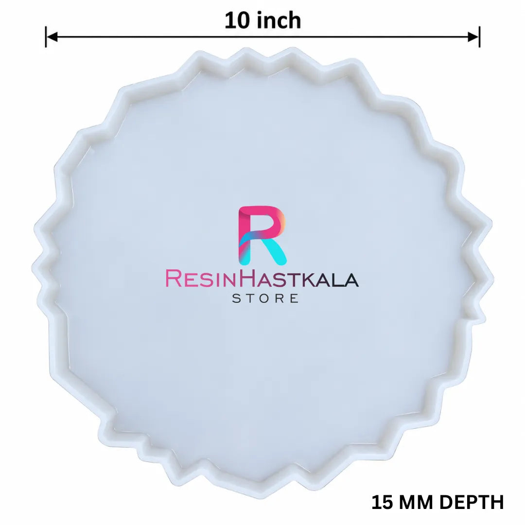 10 Inch Agate Round Mould | Design B | 15 MM Depth