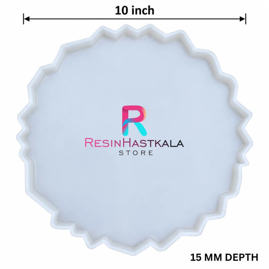 10 Inch Agate Round Mould | Design B | 15 MM Depth