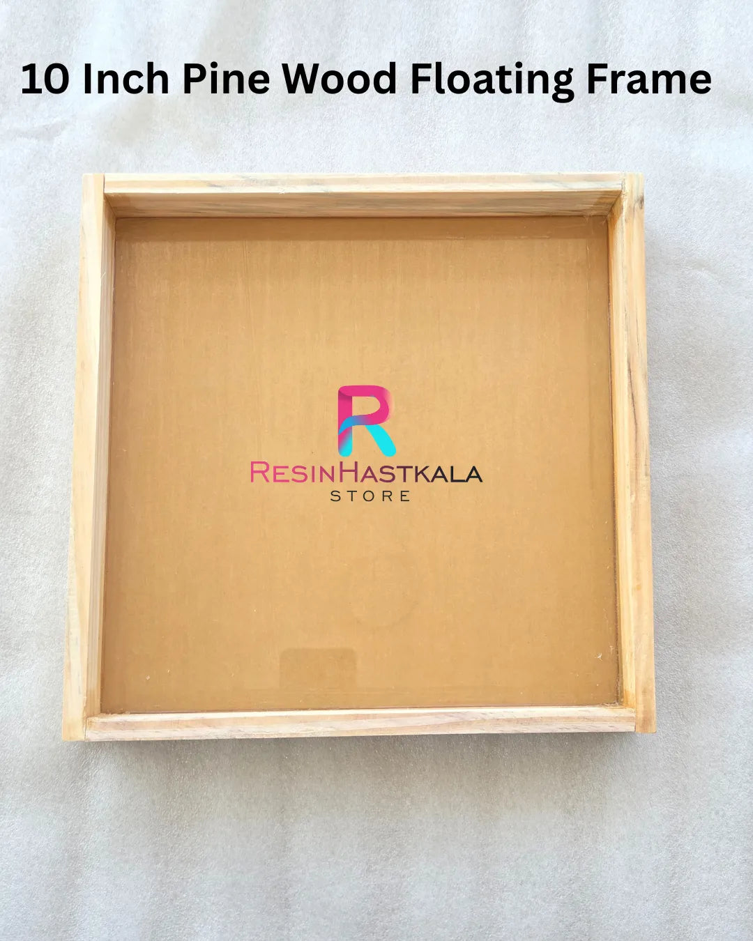 10 Inch Pine Wood Floating Frame with Transparent Acrylic Base – Varmala Preservation