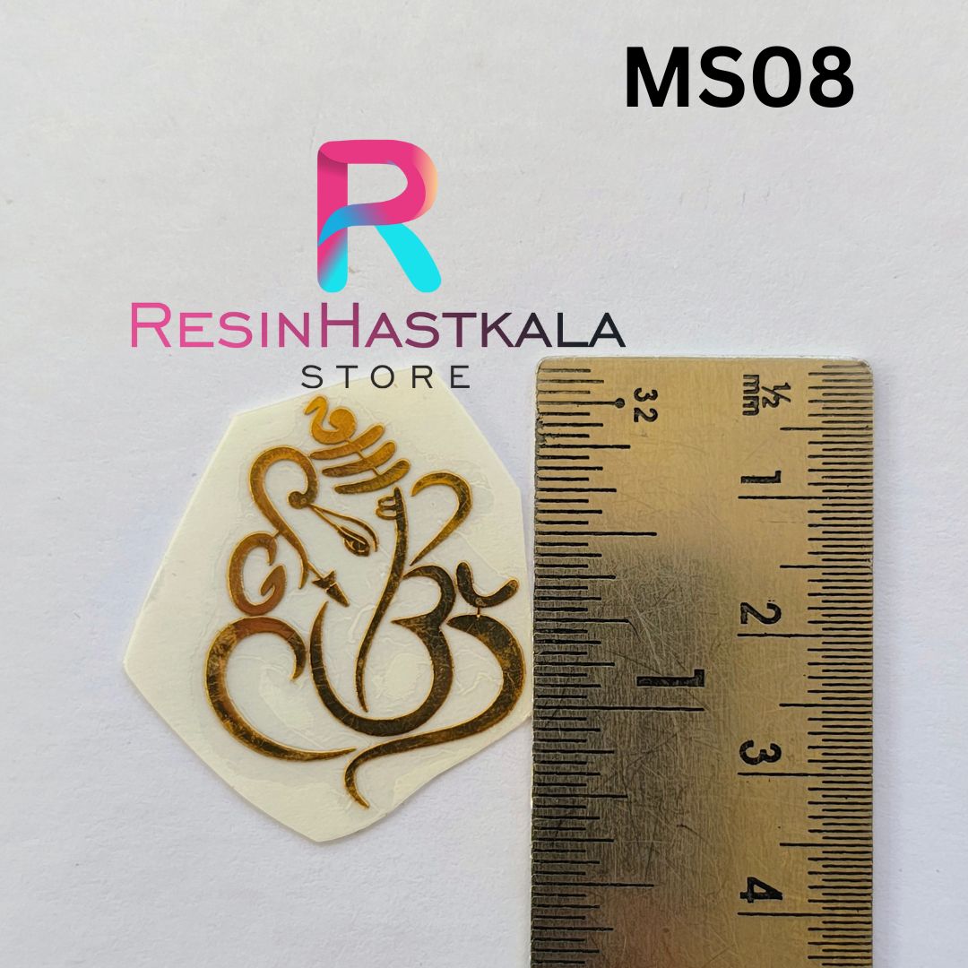 Ganeshji/Ganpatiji Metalic Sticker Sheet