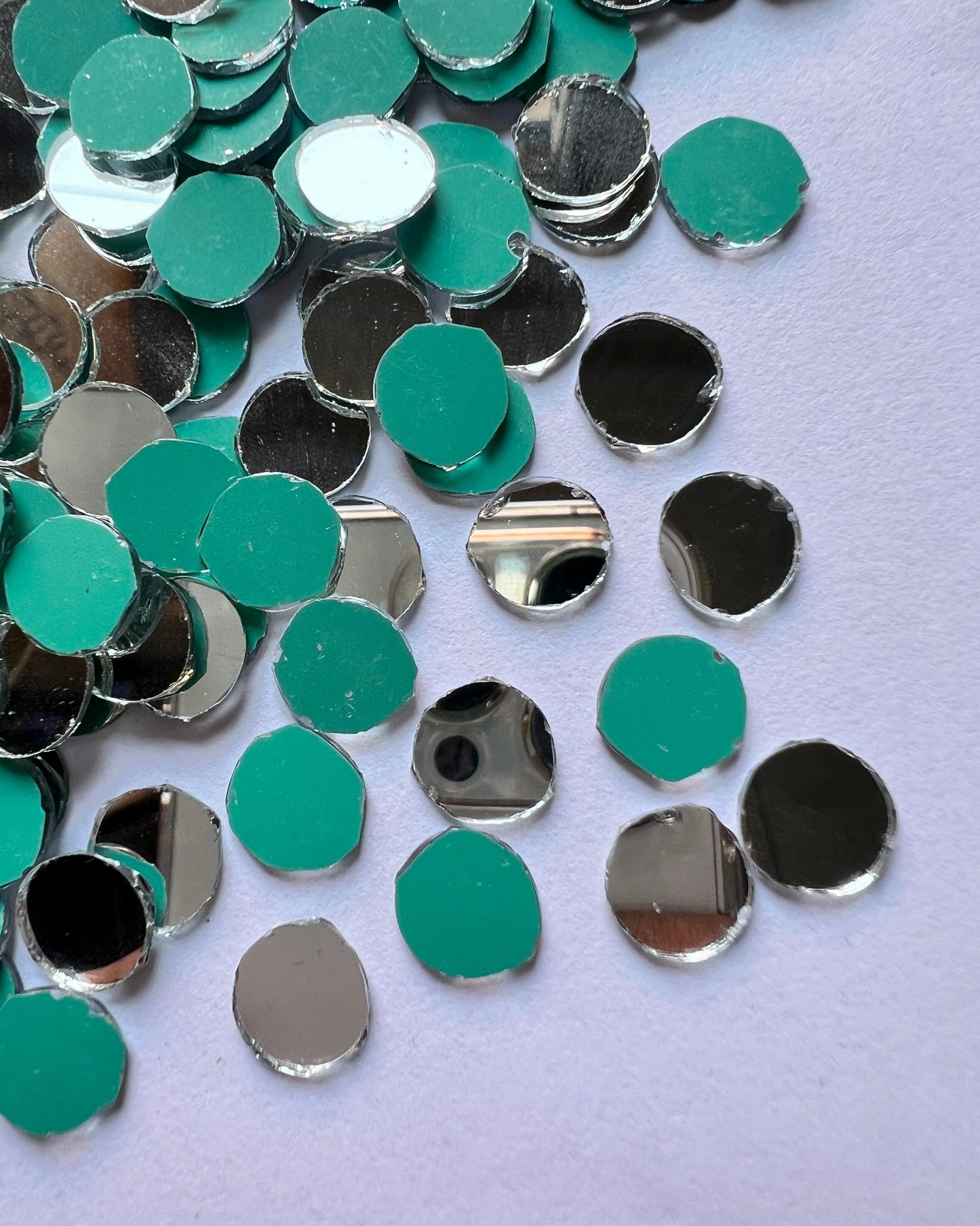 Round Shape Silver Mirrors for Lippan Art – 50 Gram Pack