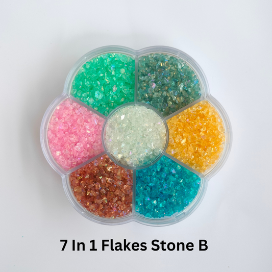 7 In 1 Fleaks Stone Combo (Colour May Be Different From Photo)