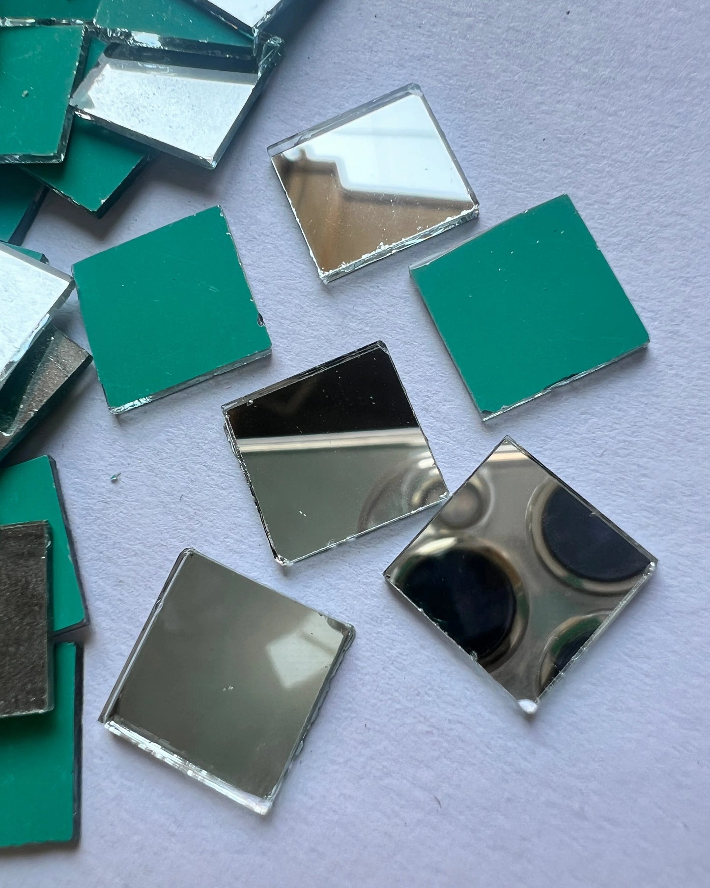 Square Shape Silver Mirrors for Lippan Art – 50 Gram Pack