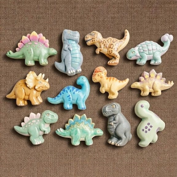 12 Cavity Dinosaur Silicone Mould for DIY Resin, Concrete Art, Soap, Chocolate & Cake Making