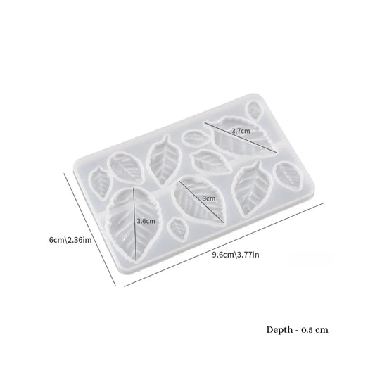 12 Cavity Leaf & Pond Theme Mould for DIY Resin, Jewellery