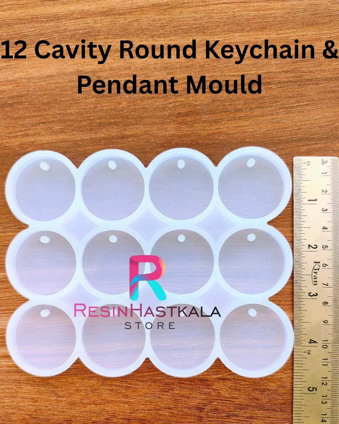 12 Cavity Round Keychain & Pendant Mould