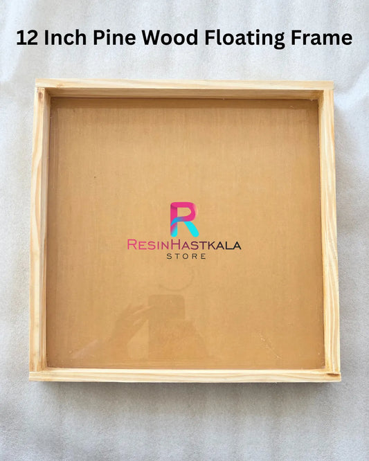 12 Inch Pine Wood Floating Frame with Transparent Acrylic Base – Varmala Preservation