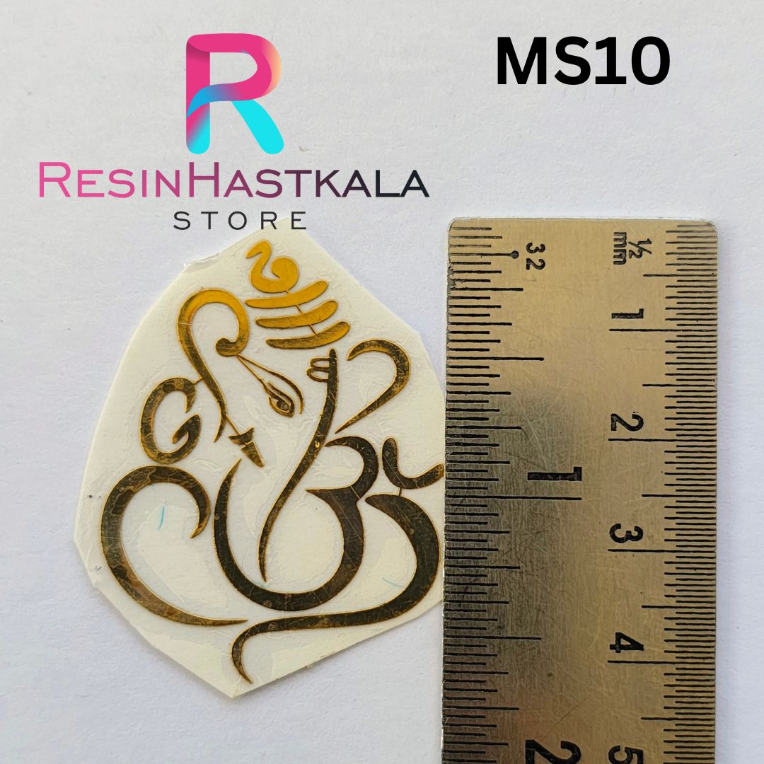 Ganeshji/Ganpatiji Metalic Sticker Sheet