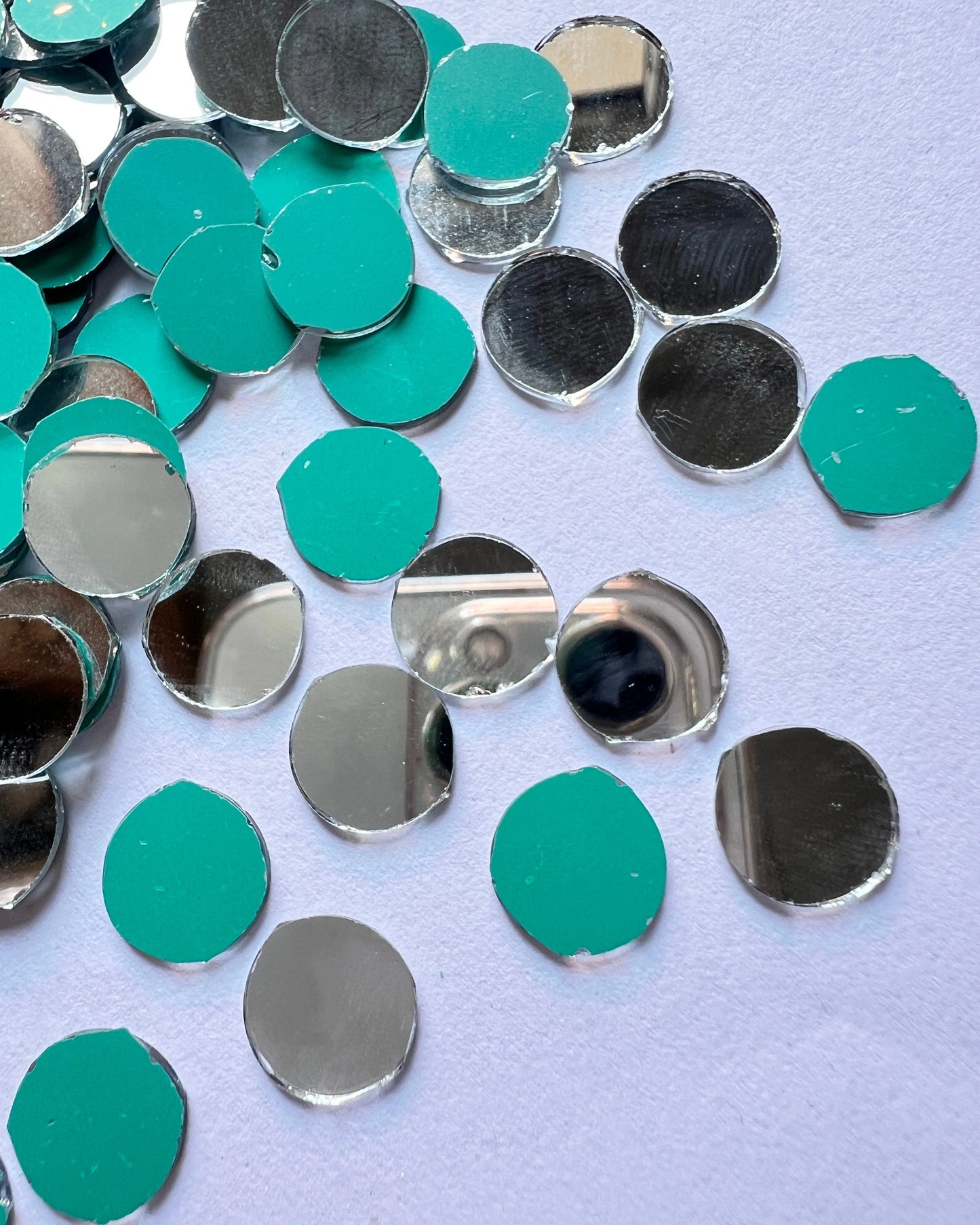 Round Shape Silver Mirrors for Lippan Art – 50 Gram Pack