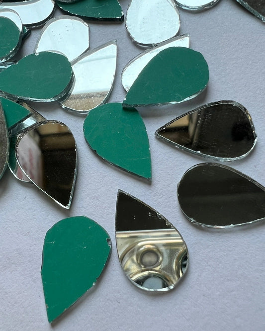 Almond Shape Silver Mirrors for Lippan Art – 50 Gram Pack