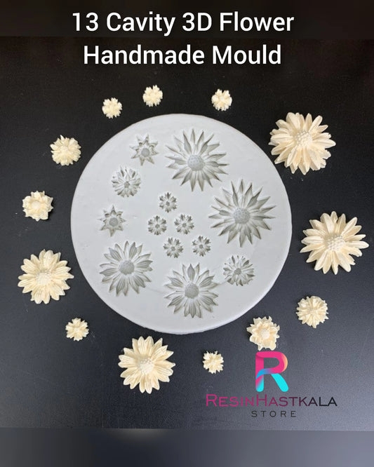 13 Cavity 3D Flower Handmade Mould