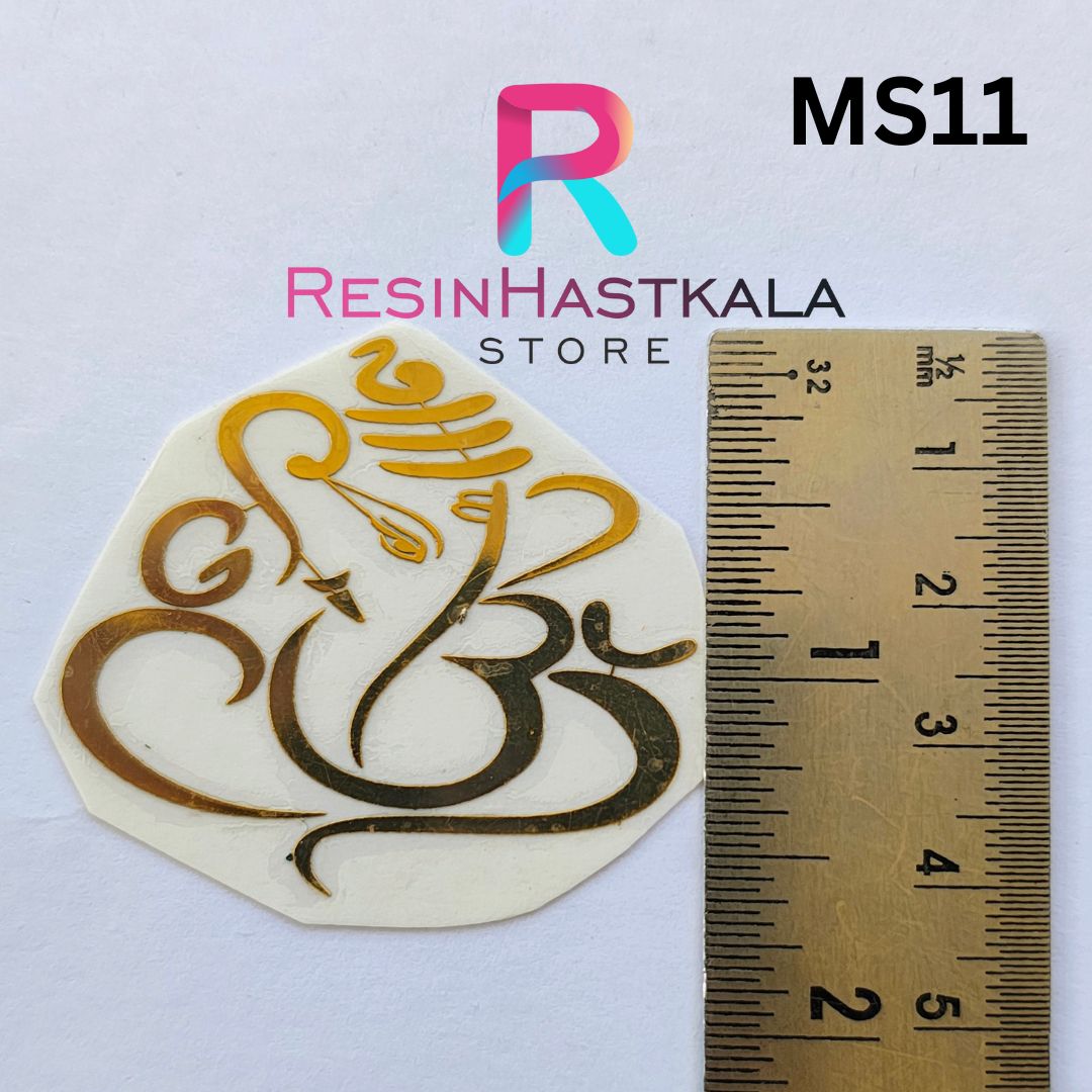 Ganeshji/Ganpatiji Metalic Sticker Sheet