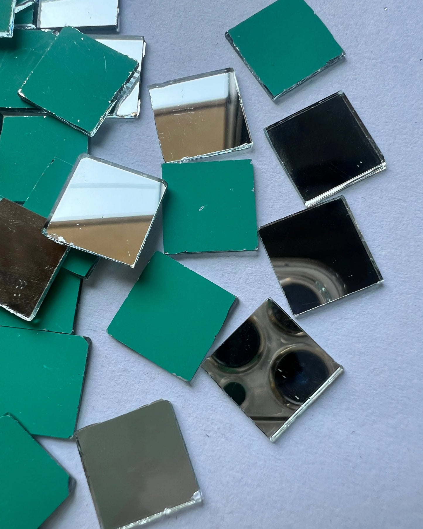 Square Shape Silver Mirrors for Lippan Art – 50 Gram Pack