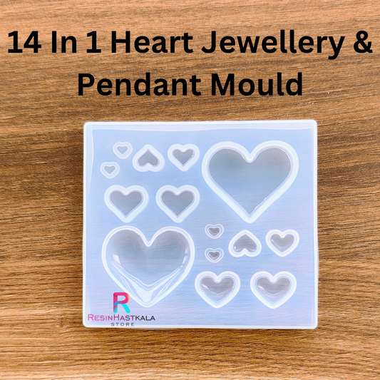 14 In 1 Heart Jewellery & Pendant Mould