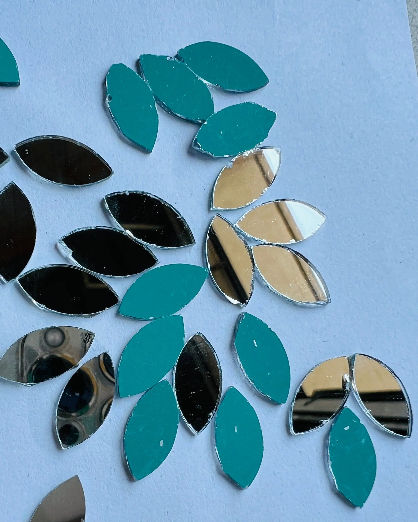 Eye Shape Silver Mirrors for Lippan Art – 50 Gram Pack