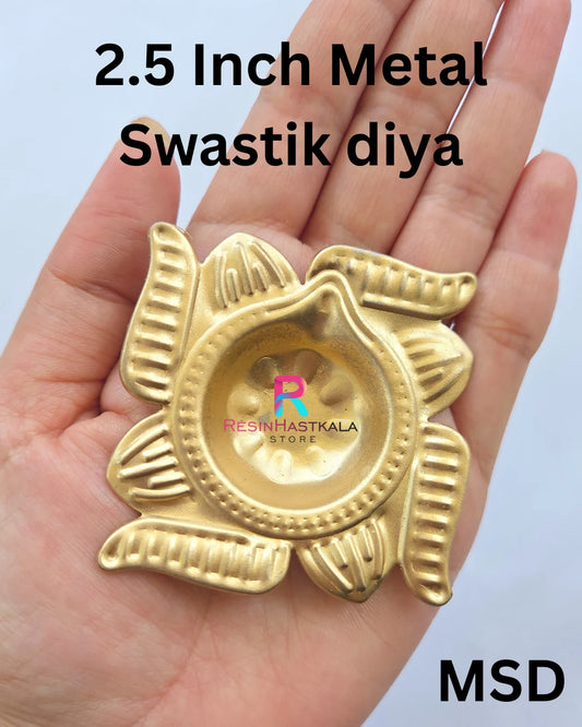 2.5 Inch Metal Swastik diya