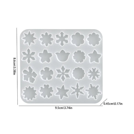 20 Cavity Flower Earrings Silicone Mould for DIY Resin, Jewellery & Earring Making