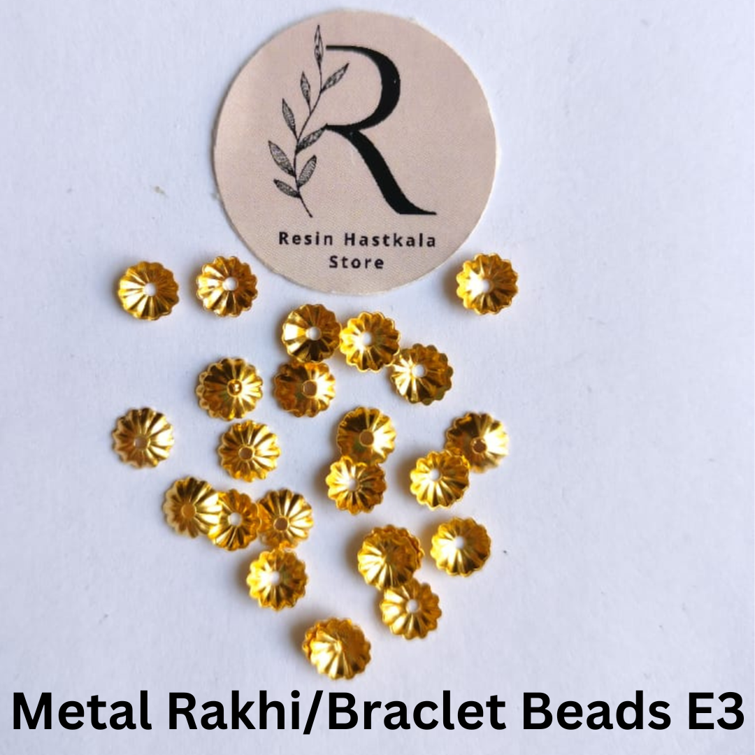 Rakhi / Bracelet Small Size Metal Beads (50 Piece Approx)