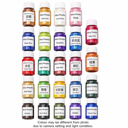 24 Colors Mica Pearl Pigment Set