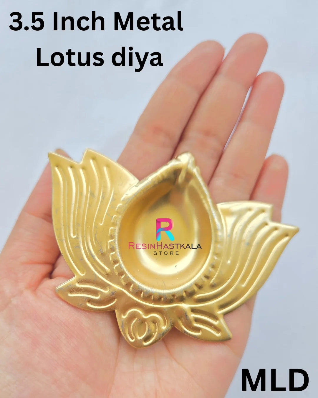 3.5 Inch Metal Lotus diya