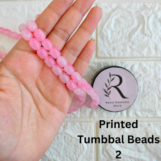 Printed Tumbbal Rakhi &  Bracelet Beads (20 Gram) B