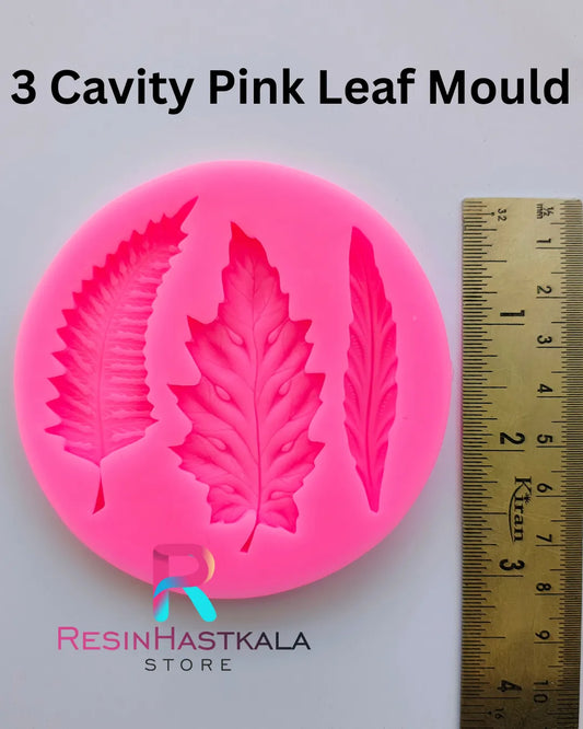 3 Cavity Pink Leaf Mould