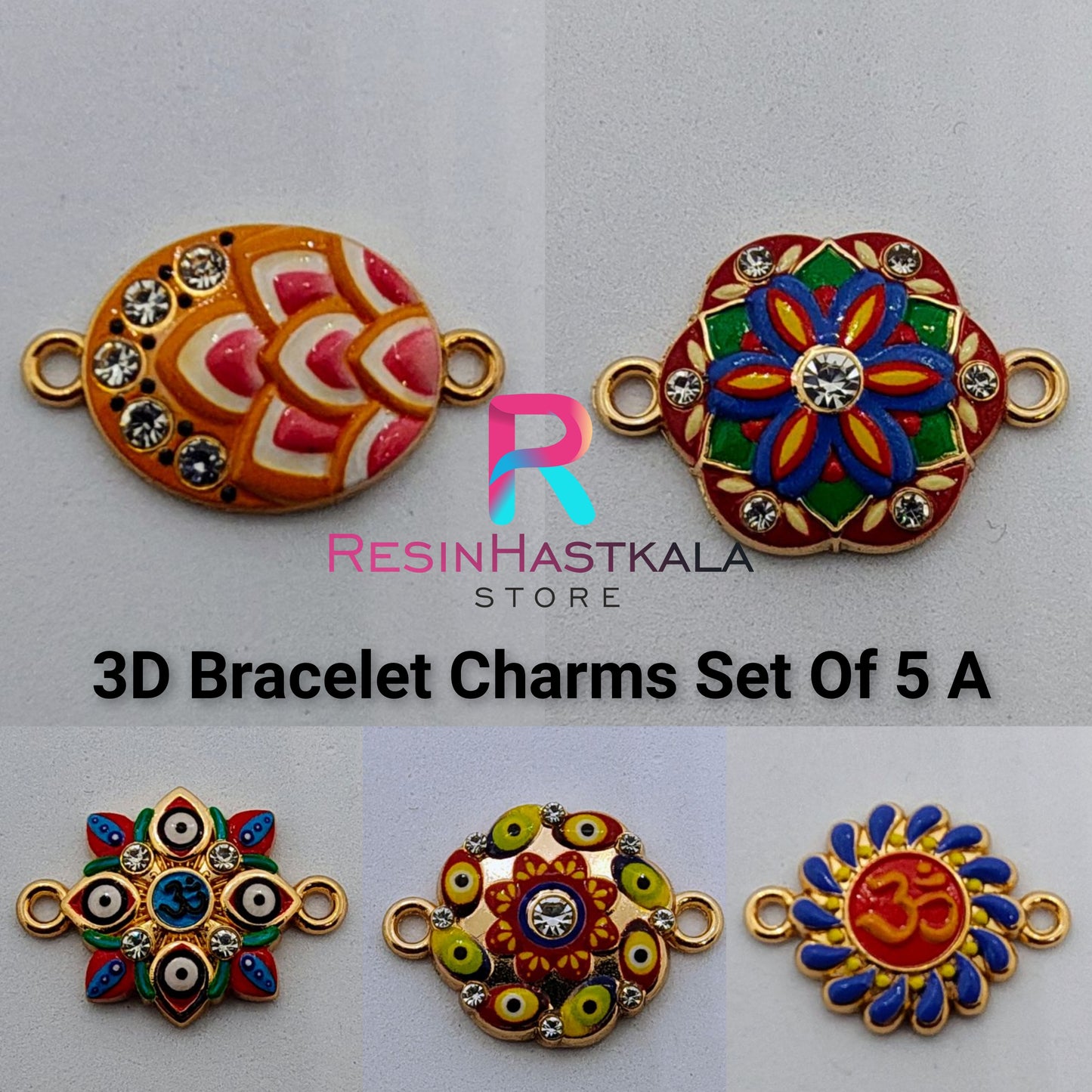 3D Bracelet Charms Set Of A