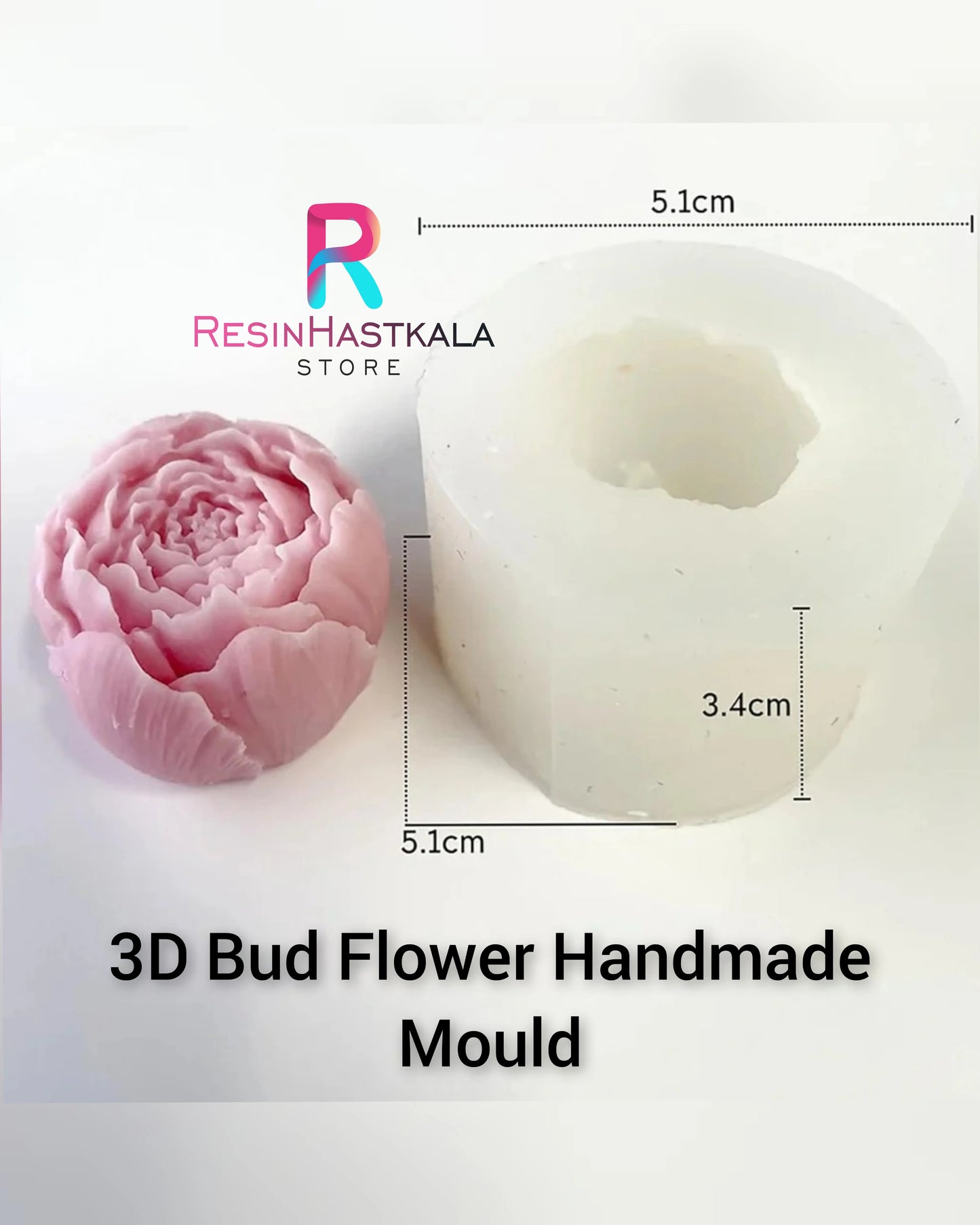 3D Bud Flower Handmade candle Mould