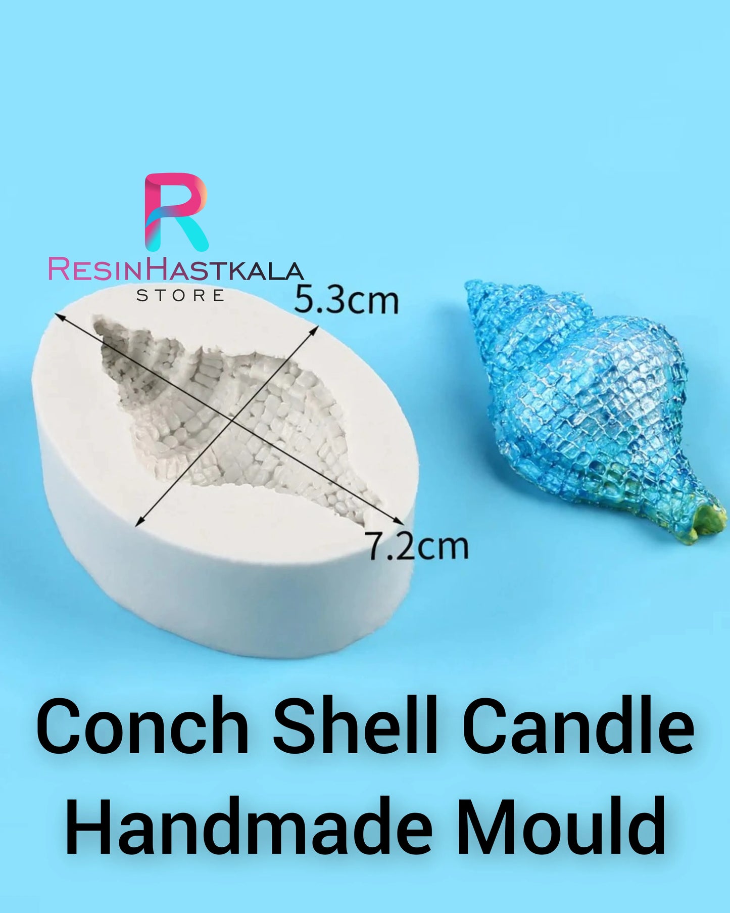 3D Conch Shell Candle Handmade Mould