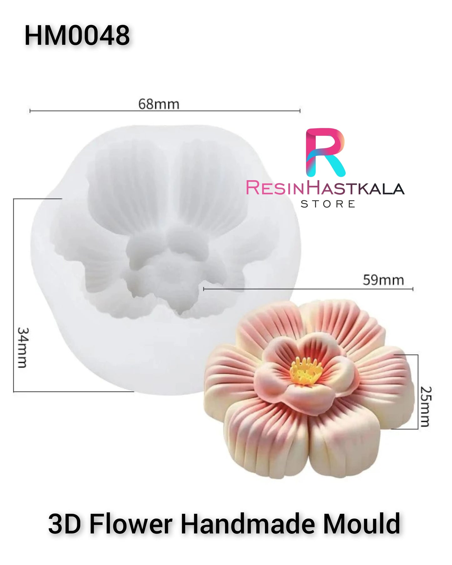 3D Flower Handmade Mould (HM0048)