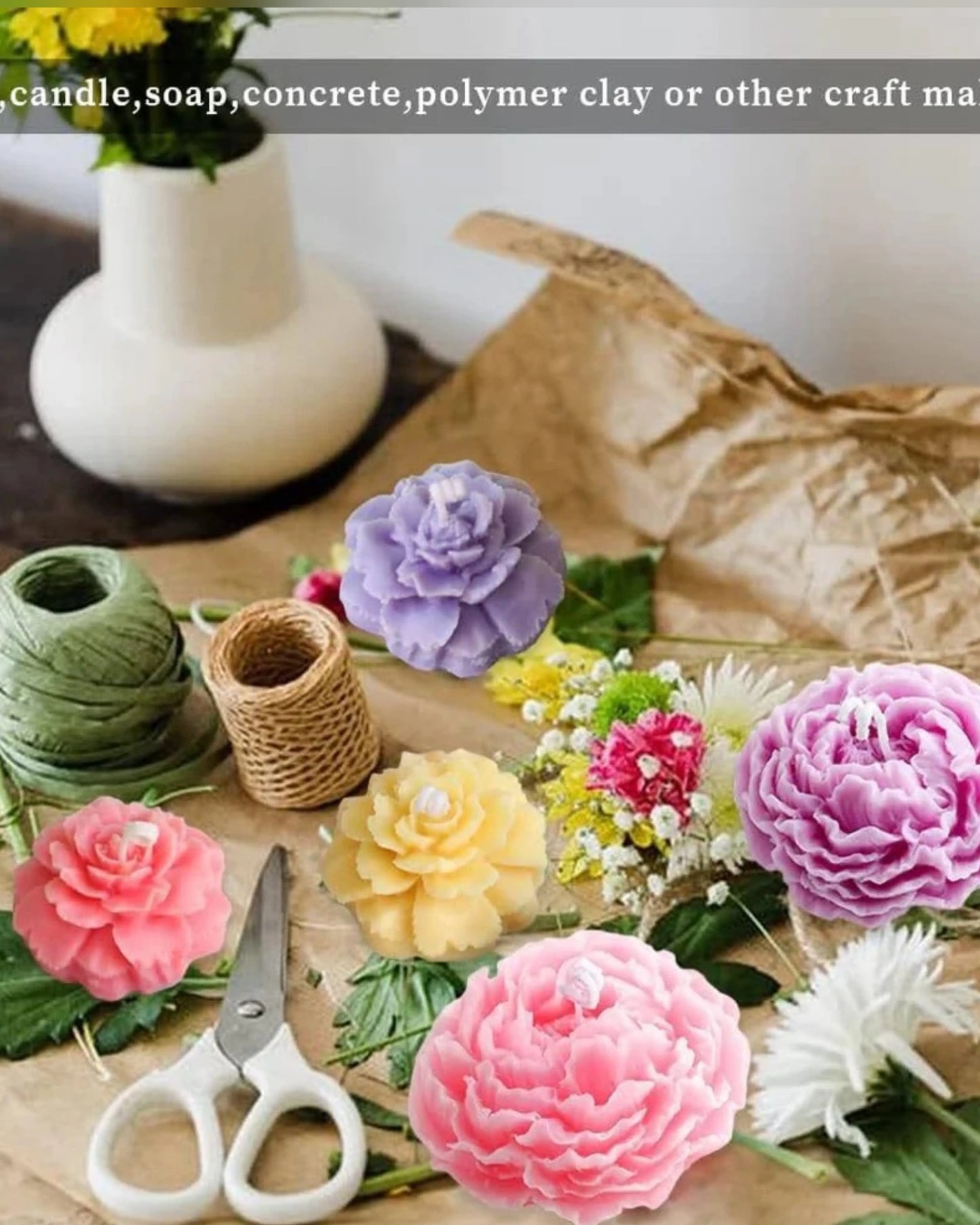 3D Flower Shape Candle Handmade Mould (HM0121)