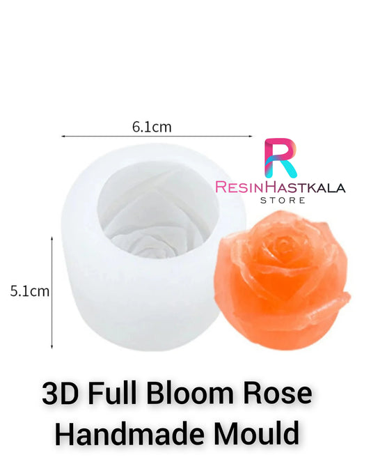 3D Full Bloom Rose Handmade Mould