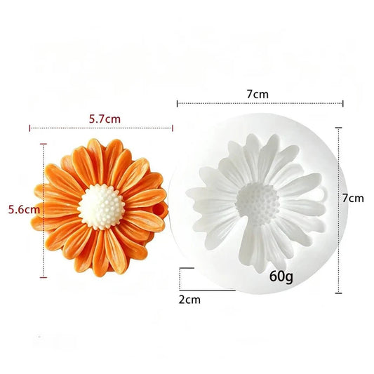 3D Gerbera Daisy Flower Mould for Candle Making (HM0298)