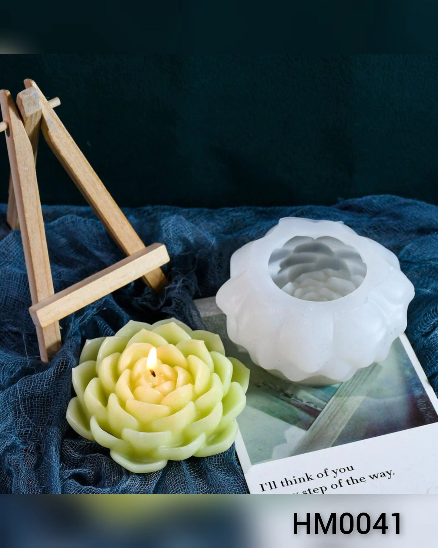 3D Lotus Flower Candle Handmade Mould (HM0041)