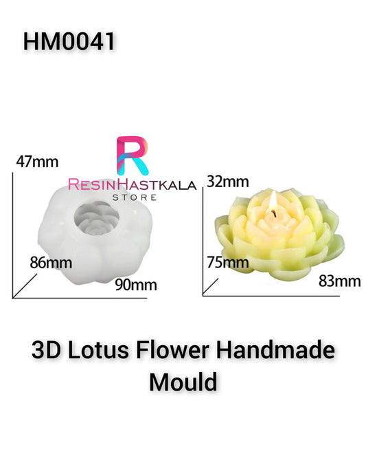 3D Lotus Flower Candle Handmade Mould (HM0041)