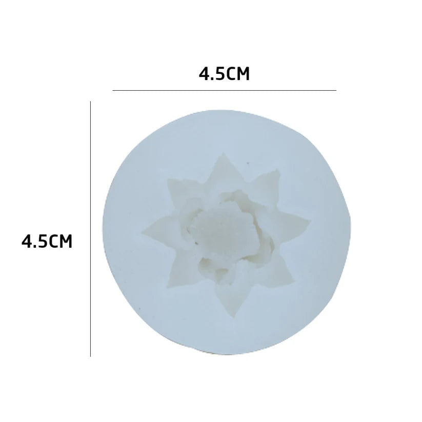 3D Lotus Flower Handmade Candle Mould (HM0277)