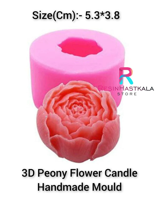 3D Peony Flower Candle Handmade Mould