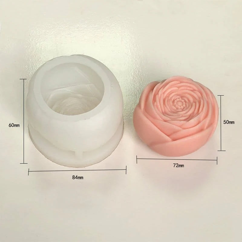 3D Peony Flower Candle Handmade Mould