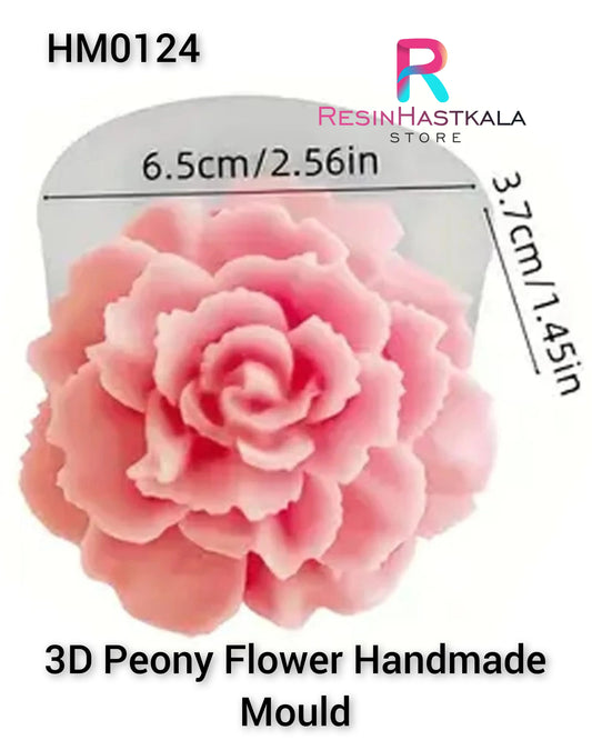 3D Peony Flower Candle Handmade Mould (HM0124)