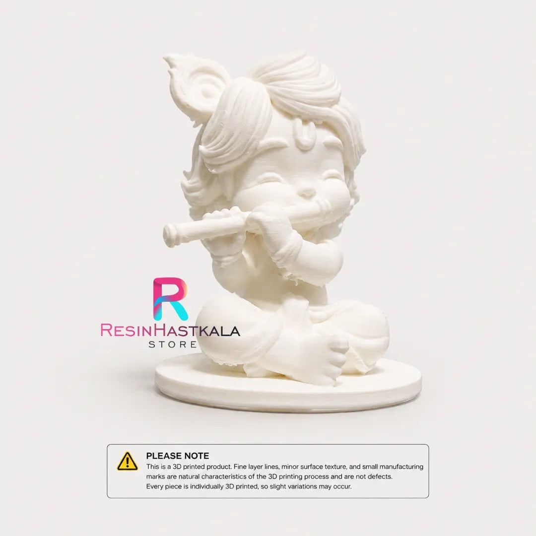 3D Printed Lord Krishna with Flute (70 mm)