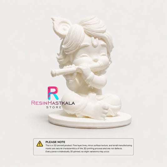 3D Printed Lord Krishna with Flute (70 mm)