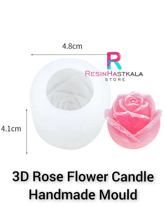3D Rose Flower Candle Handmade Mould