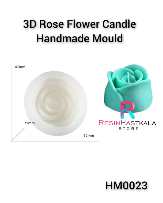 3D Rose Flower Candle Handmade Mould (HM0023)