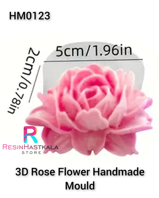 3D Rose Flower Candle Handmade Mould (HM0123)