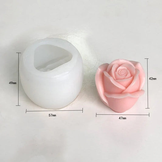 3D Rose Flower Candle Handmade Mould (HM0175)