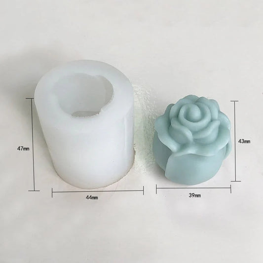 3D Rose Flower Candle Handmade Mould (HM0176)