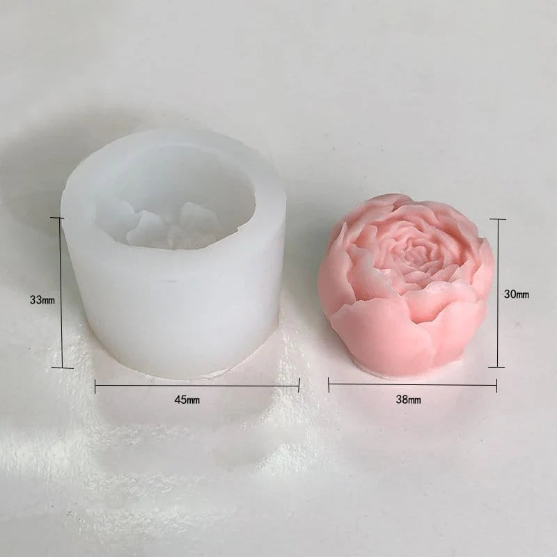 3D Rose Flower Candle Handmade Mould (HM0180)