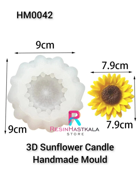 3D Sunflower Candle Handmade Mould (HM0042)